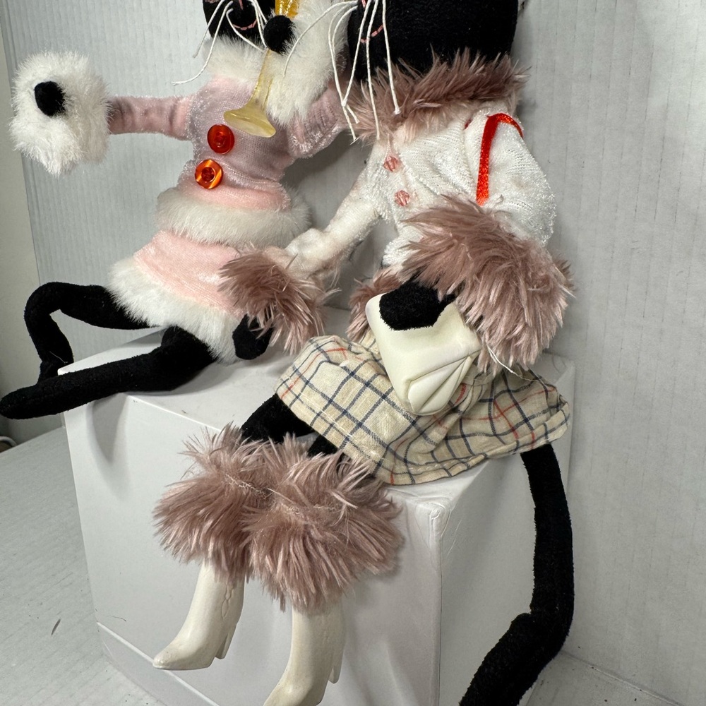 Unique two Black cats dressed in fashionable handmade outfits - Picture 8 of 9